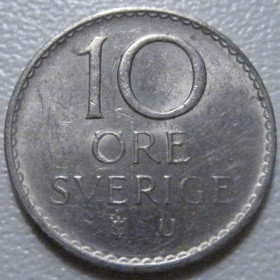 Швеція Швеция ^/--/^ Швеція 10 ере 1972 року 40800 ^_^^^ Швеция 10 эре 1972 года 40800 - фото фото фото