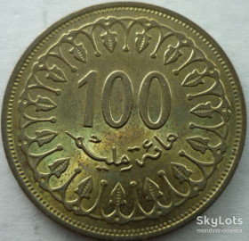 Туніс Тунис ^/--/^ Тунис 100 миллимов 1996 состояние ^_^^^ Туніс 100 мілімов 1996 стан - фото фото фото