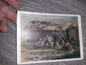 СРСР СССР ^/--/^ Открытка СССР  Игра в  бабки   1956 /--/ г. ^_^^^ Листівка СРСР Гра в бабки 1956 /--/ р. - фото фото фото