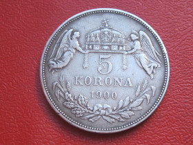 Австро-Угорщина Австро-Венгрия ^/--/^ Австро - Венгрия 5 крон         (corona) 1900 года для Австрии .Сохран! Оригинал.Нечастая ^_^^^ Австро-Угорщина 5 крон (corona) 1907 року для Австрії.Збереж! Нечаста - фото фото фото