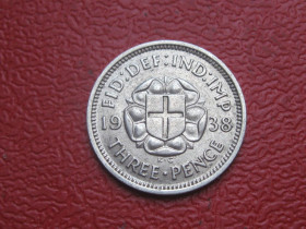 Георг VI (-) Георг VI (-) ^/--/^ Великобритания. 3 пенса 1938 г. Георг VI. Серебро 500 .Оригинал.Сохран!.аUNC, ^_^^^ Велика Британія. 3 Пенса 1938 Георг VI. Срібло 500.Оригінал.Збереж! аUNC, - фото фото фото
