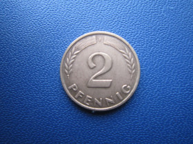 НДР, ФРН ГДР, ФРГ ^/--/^ Монета 2 пфеніги Німеччина ФРН 1962 F ^_^^^ Монета 2 пфенниги Германия ФРГ 1962 F - фото фото фото