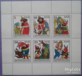 НДР, ФРН ГДР, ФРГ ^/--/^ ГДР 1976 сказки 11-й выпуск Германия братья Гримм Румпельштильцхен Mi 2187-2192 MNH малый лист ^_^^^ НДР 1976 казки 11-й випуск Німеччина брати Грімм Румпельштільцхен Mi 2187-2192 MNH малий лист - фото фото фото