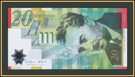 Ізраїль Израиль ^/--/^ Израиль 20 новых шекелей 2008 P-63  (63 /--/ a) UNC ^_^^^ Ізраїль 20 нових шекелів 2008 P-63 (63 /--/ a) UNC - фото фото фото