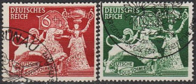 Третій Рейх (-) Третий Рейх (-) ^/--/^ 1942 - Рейх - Ювелірне мистецтво Mi.816-17 _5.0 €_ гаш ^_^^^ 1942 - Рейх - Ювелирное искусство Mi.816-17 _5.0 €_ гаш - фото фото фото