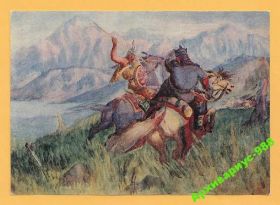 СРСР СССР ^/--/^ ЖИВОПИСЬ КАЗАХСТАН №37 ИСМАИЛОВ 1974 КАМБАР-БАТЫР ^_^^^ КАЗАХСТАН No 37 ІСМАЇЛОВ 1974 КАМБАР-БАТИР - фото фото фото