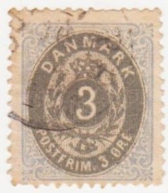 Скандинавія Скандинавия ^/--/^ Дания 1875 г..№  22 а гашеная ^_^^^ Данія 1875 р. No 22 а гашена - фото фото фото