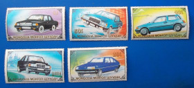 Транспорт Транспорт ^/--/^ Монголия 1989 г - автомобили, 6 шт   (см.фото) ^_^^^ Монголія 1989 р - автомобілі, 6 шт (див.фото) - фото фото фото