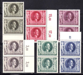 Історія та особистості История и личности ^/--/^ ZM Германия Рейх 1943 г MNH - в парах ^_^^^ ZM Німеччина Рейх 1943 р MNH - в парах - фото фото фото