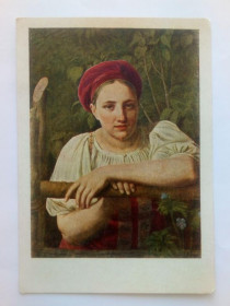 СРСР СССР ^/--/^ Почтовая карточка СССР. &amp;quot;Искусство&amp;quot;. 1949 /--/ г.  ВЕНЕЦИАНОВ. КРЕСТЬЯНКА ТВЕРСКОЙ ГУБЕР ^_^^^ Поштова картка СРСР. &amp;quot; Мистецтво&amp;quot; 1949. Венеціанів. КРЕСТЯНКА ТВЕРСЬКИЙ ГУБЕР - фото фото фото