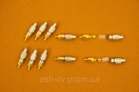 Інші комплектуючі Другие комплектующие ^/--/^ RCA, штекер, 2 /--/ шт, для аудіо кабелю ^_^^^ RCA, штекер, 2 /--/ шт, для аудио кабеля - фото фото фото