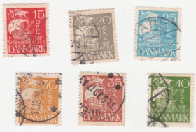 Скандинавія Скандинавия ^/--/^ Дания 1927 г..№ 170 - 175 серия гашеная ^_^^^ Данія 1927 р. No 170 - 175 серія гашена - фото фото фото