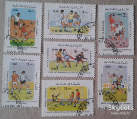 Афганістан Афганистан ^/--/^ Афганистан 1986 спорт футбол Мексика Mi 1474-1480 ^_^^^ Афганістан 1986 спорт футбол Мексика Mi 1474-1480 - фото фото фото