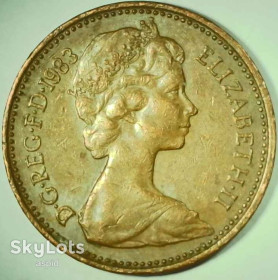 Єлизавета II (після ) Елизавета II (после ) ^/--/^ Великобритания 1 новый пенни, 1983 №102 ^_^^^ Велика Британія 1 новий пенні, 1982 No /--/ 102 - фото фото фото
