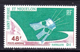 Освоєння космосу Освоение космоса ^/--/^ Космос . Сан Пьер и Микелон / SPM 1966 г  MNH ^_^^^ Сан П'єр і Мікелон / SPM 1966 MNH - фото фото фото
