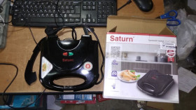 Вафельниці Вафельницы ^/--/^ Бутербродница / Сэндвичница Saturn ST-EC /--/ 1082 № 21090604 ^_^^^ Бутербродниця / Сендвічниця Saturn ST-EC /--/ 1082 No 21090604 - фото фото фото