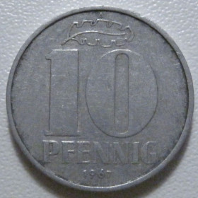 НДР, ФРН ГДР, ФРГ ^/--/^ Німеччина - НДР 10 пфенігів 1967 року 43367 ^_^^^ Германия - ГДР 10 пфеннигов 1967 года 43367 - фото фото фото