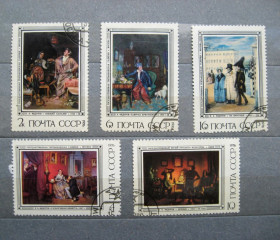 СРСР - СССР - ^/--/^ ФЕДОТОВ - ЖИВОПИСЬ  = СССР - СРСР = 1976 р. = гаш. &amp; ^_^^^ ФЕДОТОВ - ЖИВОПИС = СРСР - СРСР = 1976 р. = гаш. &amp; - фото фото фото