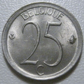 Бельгія Бельгия ^/--/^ Бельгія 25 сантимів 1974 року Belgique 42393 ^_^^^ Бельгия 25 сантимов 1974 года Belgique 42393 - фото фото фото