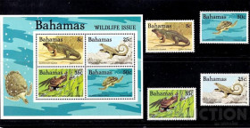 Фауна Фауна ^/--/^ Фауна . Багамы 1984 г MNH - серия - блок + марки - ^_^^^ Багами 1984 MNH - серія - блок + марки - - фото фото фото