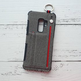 Чохли, бампера Чехлы, бампера ^/--/^ Чохол для Samsung Galaxy S /--/ 9 Plus (G /--/ 965) з тканини та силікону, з ремінцем, сірий ^_^^^ Чехол для Samsung Galaxy S /--/ 9 Plus (G /--/ 965) из ткани и силикона, с реминцем, серый - фото фото фото