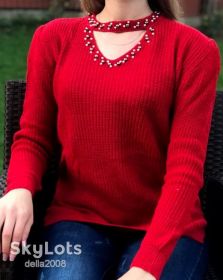 Кофти Кофты ^/--/^ Свитер Trend 156 размер 44-50 красный ^_^^^ Світер Trend 156 розмір 44-50 червоний - фото фото фото