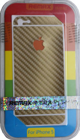 Плівки для екранів Пленки для экранов ^/--/^ Защитная пленка Remax для iPhone 5/5 /--/ S/5 /--/ SE (front + back) Pure Sticker Golden ^_^^^ Захисна плівка Remax для iPhone 5/5 /--/ S/5 /--/ SE (front + back) Pure Sticker Golden - фото фото фото
