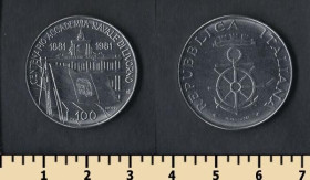 Італія і Ватикан Италия и Ватикан ^/--/^ Италия 100 лир 1981 ^_^^^ Італія 100 лір 1981 - фото фото фото
