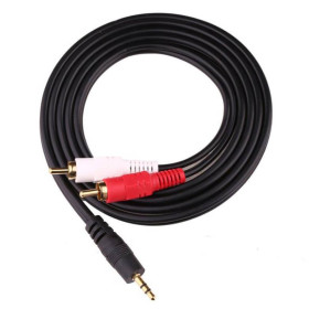 Адаптери Адаптеры ^/--/^ Кабель Jack 3.5 (папа) &amp;gt; 2 х RCA (папа), GOLD Jack, CU, Stereo, круглый черный 1,5 м ^_^^^ Кабель Jack 3.5 (папа) &amp;gt; 2 х RCA (папа), GOLD Jack, CU, Stereo, круглий чорний 1,5 м - фото фото фото