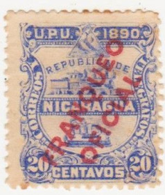 Північна Америка Северная Америка ^/--/^ Никарагуа  1890  г. № 5 * ^_^^^ Нікарагуа 1890 р. No 5* - фото фото фото