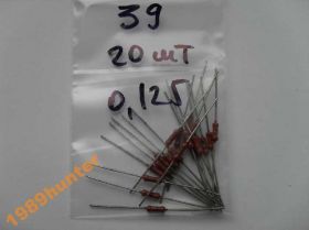 Резистори Резисторы ^/--/^ Резисторы 39 Ом 0,125 Вт (20 /--/ шт.) ^_^^^ Резистори 39 Ом 0,125 Вт (20 /--/ шт.) - фото фото фото