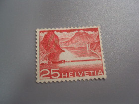 Швейцарія Швейцария ^/--/^ марка Швейцария 1949 Пейзаж Горы мосты жд транспорт негаш №2243 ^_^^^ марка Швейцарія 1949 Пейзаж Гори мости залізничний транспорт негаш No /--/ 2243 - фото фото фото