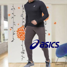 Толстовки Толстовки ^/--/^ Asics Спортивный мужской реглан с шерстью цвета графит XL ^_^^^ Спортивний чоловічий реглан з шерстю кольору графіт XL - фото фото фото