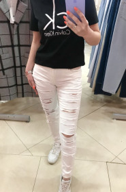 Жіночі Женские ^/--/^ Джинси Білі. Slim Fit. Котон Тонкий. Якісні. Туреччина. 36 розмір     (S) ^_^^^ Джинсы Белые. Slim Fit. Котон Тонкий. Качественные. Турция. 36 размер (S) - фото фото фото