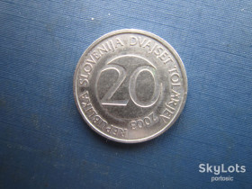 Словенія Словения ^/--/^ Монета 20 толарів Словенія 2003 фауна птах чапля ^_^^^ Монета 20 толаров Словения 2003 фауна птица цапля - фото фото фото