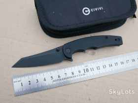 Ножі, мультітули Ножи, мультитулы ^/--/^ Civivi P /--/ 87 C /--/ 21043-1, G /--/ 10 Black, Nitro-V Blackwashed, Caged Ceramic Ball Bearing, Flipper, Outdoor, EDC, Liner Lock - фото фото фото