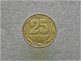 Обігові Обиходные ^/--/^ 25 копійок 1994 рік Україна 1 /--/ ААм &amp;quot; Аверс Луганськ Реверс Італія &amp;quot;  (399) ^_^^^ 25 копеек Украина 1994 год 1 /--/ ААам &amp;quot; Перепутка &amp;quot; (399) - фото фото фото