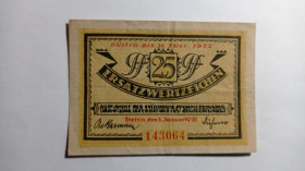 Інше Другое ^/--/^ Німеччина. Нотгельд. 25 пфенігів. 1922. ^_^^^ Германия. Нотгельд. 25 пфеннигов. 1922. - фото фото фото