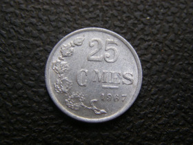 Люксембург Люксембург ^/--/^ 25 сантим Люксембург 1967 г ^_^^^ 25 сантим Люксембург 1967 - фото фото фото