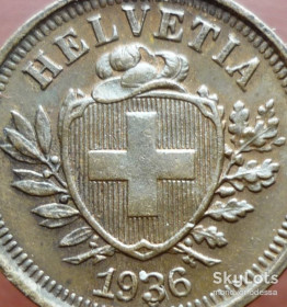 Швейцарія Швейцария ^/--/^ Швейцария 1 раппен 1936 нечастый   ш /--/ 0079 ^_^^^ Швейцарія 1 раппен 1936 нечастий ш /--/ 0079 - фото фото фото