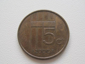 Нідерланди Нидерланды ^/--/^ Нидерланды 5 центов 2000 года 23237 ^_^^^ Нідерланди 5 центів 2000 року 23237 - фото фото фото