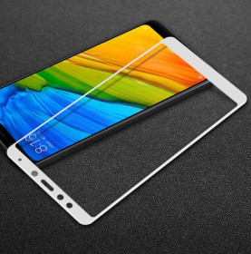Чохли, бампера Чехлы, бампера ^/--/^ Захисне скло Xiaomi Redmi 5 5.7&amp;quot; Full cover білий 0,26 мм в упаковці ^_^^^ Защитное стекло Xiaomi Redmi 5 5.7&amp;quot; Full cover белый 0,26 мм в упаковке - фото фото фото