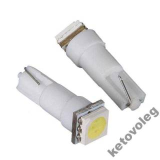Діодні Диодные ^/--/^ АВТО LED 0,5 /--/ W лампа T /--/ 5 1-smd-5050 белый 2-шт ^_^^^ АВТО LED 0,5 /--/ W лампа T /--/ 5 1-smd-5050 білий 2-шт - фото фото фото