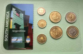 Аргентина Аргентина ^/--/^ Набор из 7 монет АРГЕНТИНА набір пластик блистер запайка ^_^^^ Набор из 7 монет Аргентина набор пластик блистер запайка - фото фото фото