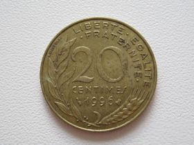 Франція Франция ^/--/^ Франция 20 сантимов 1996 года #9793 ^_^^^ Франція 20 сантимів 1996 року #9793 - фото фото фото