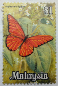 Малайзія Малайзия ^/--/^ Малайзия 1970 Бабочка, 1$, гашеная (I) ^_^^^ Малайзія 1970 Бабочка, 1$, гашена (I) - фото фото фото