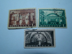 СРСР - СССР - ^/--/^ СССР, Михель 2009, 1487,1488,1490, Московский метроплитен. Открытие первого участка кольцевой линии. ^_^^^ СРСР, Міхель 2009, 1487,1488,1490, Московський метроплітен. Відкриття першої ділянки кільцевої лінії. - фото фото фото