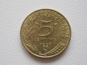 Франція Франция ^/--/^ Франция 5 сантимов 1996 года 16096 ^_^^^ Франція 5 сантимів 1996 16096 - фото фото фото