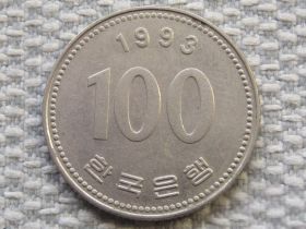Республіка Корея Республика Корея ^/--/^ Южная Корея 100 вон 1993 года 5681 ^_^^^ Південна Корея 100 вон 1993 5681 - фото фото фото
