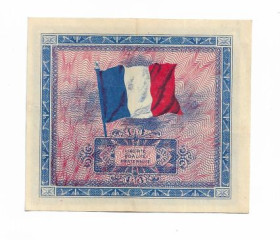 Франція Франция ^/--/^ FRANCE Союзническая оккупация Франции 2 франка 1944 Сохран. 1-й выпуск ^_^^^ FRANCE Союзницька окупація Франції 2 франки 1944 Збереж. 1-й випуск - фото фото фото